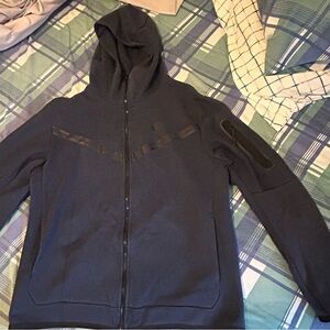 Nike Men's Zip Up Sweater - Dark Blue